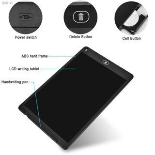 READY STOCK 12 Inch LCD Digital Writing Tablet Drawing Board Thin Line Electronic Graphic Board with Mouse Pad &amp; Ruler