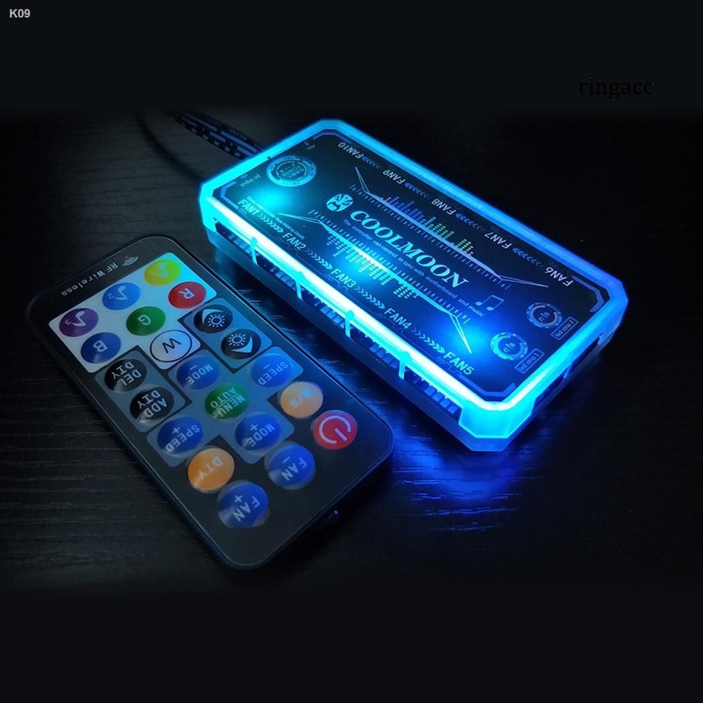 【RG】Remote Control RGB LED Light Computer Case Smart Cooling Fan Music Controller