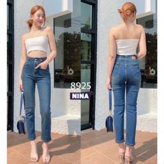 ninaยีนส์ขากระบอกเล็กผ้ายืดขนาดS-3XL