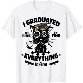 เสื้อยืดจบการศึกษา I Graduate Class 2023 Funny Black Cat