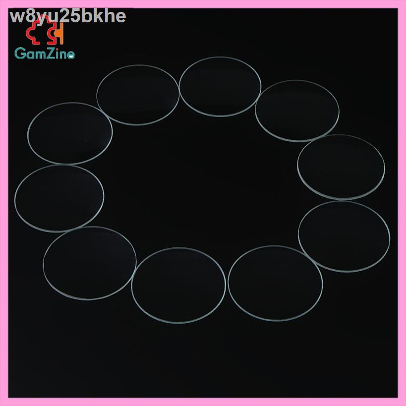GamZine  10Pcs Single Dome Mineral Watch Glass Round Replacement Crystal 33mm-37.5mm