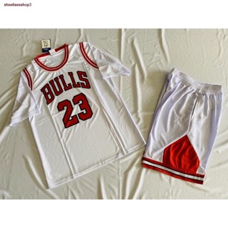 จัดส่งจากประเทศไทย℡❏sheetlassshop3เสื้อบาสมีแขน ชุดบาสมีแขน ทีมBulls เบอร์23 พร้อมส่ง