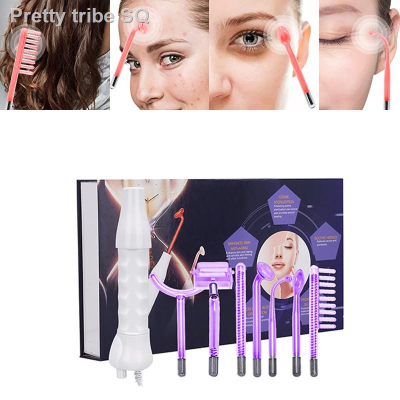 7 In 1 High Frequency Electrode Glass Tube Purple Light Acne Wand Skin Care Spot Acne Remover Face B