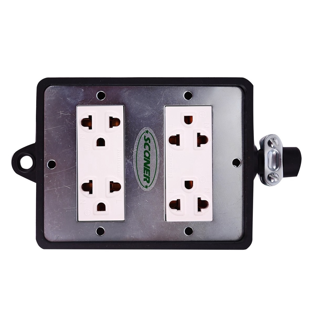 THE RICH BUYER SCANER บล็อคยาง พร้อมปลั๊ก 4 x 4 นิ้ว รางปลั๊กไฟ รางปลั๊ก ปลั๊กไฟ