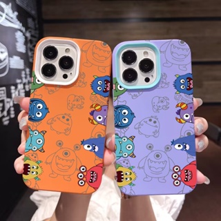 3 in 1 เคสโทรศัพท์มือถือ ซิลิโคน ลายการ์ตูนมอนสเตอร์ สําหรับ iPhone 14Promax 13 12 11 7Plus X XR