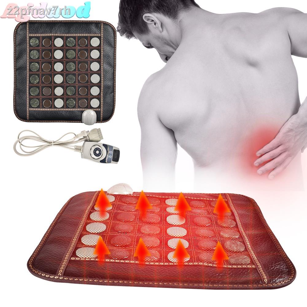 Agdoad Heating Massage Mat Electric Massage pad Infrared Tourmaline Stone massage cushion Tourmaline