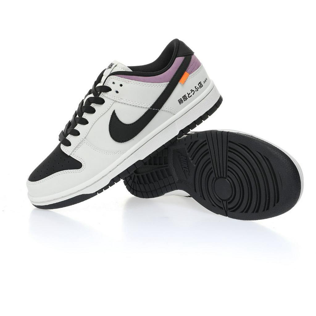 ℗รองเท้าผ้าใบ nike۞Initial D x Nike SB Dunk Low DToyota AE86 .รองเท้าผ้าใบ .รองเท้าสเก็ตบอร์ด .สีขาวและสีดำ Hara Takumiร
