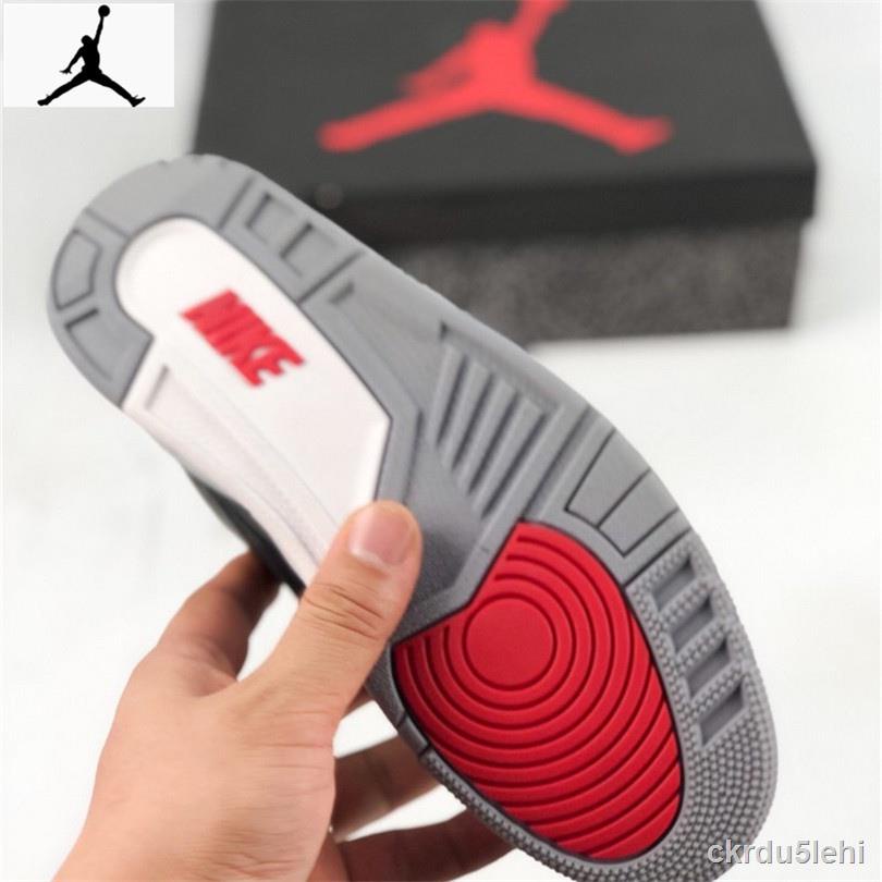 ✤☍✕* ของแท้ 100% Nike Air Jordan 3 Retro og AJ3 รองเท้าบาสเก็ตบอลที่ทนต่อการขัดถูสำหรับผู้ชายและผู้หญิงขนาดรองเท้าผ้าใบ