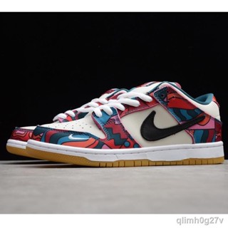 ♤Parra Nike SB Dunk Low pro รองเท้าผ้าใบแบบนามธรรมสำหรับผู้ชายและผู้หญิงรองเท้าวิ่ง DH7695-600 ลำลองรองเท้าผ้าใบผู้ชาย