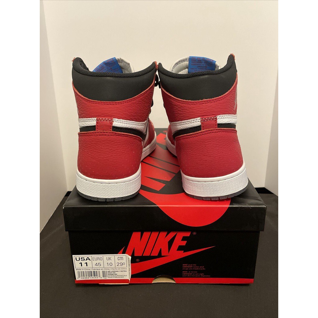 ♘◙✳❄▨♝✤♕◙Readystock Nike Air Jordan 1 Retro High OG Origin Story Spider Man Chicago AJ1 รองเท้าบาสเก็ตบอล 5รองเท้าผ้าใบผ
