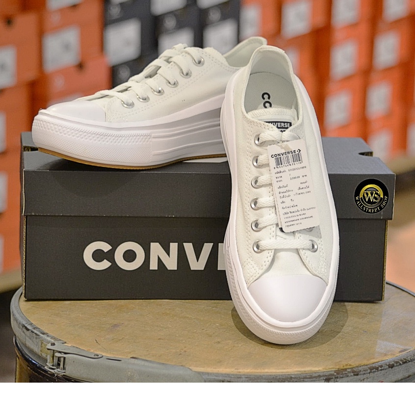 ✸℗✸Converse Chuck Taylor All Star Move Platform - White 570257CU1WW สินค้ามีพร้อมส่งรองเท้าผ้าใบผู้ชาย