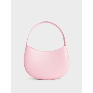✅️ แท้ 100% จาก Shop CHARLES &amp; KEITH Coda Top Handle Hobo Bag - Light Pinkรหัสสินค้า CK2-40781733_LTPINK_M