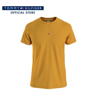 Tommy Hilfiger เสื้อยืดแขนสั้นผู้ชาย รุ่น DM0DM17216 KEM - สีเหลือง