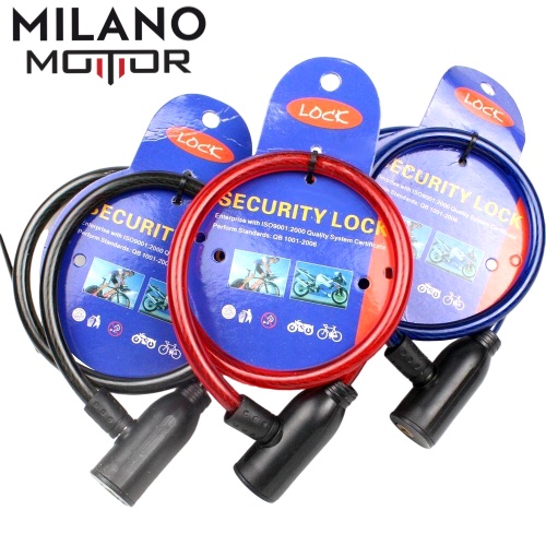 กุญแจล็อคมอเตอร์ไซค์ กุญแจล็อคล้อ ที่ล็อคล้อ  มอเตอร์ไซด์ Security Lock คละสี  รุ่น Moto อุปกรณ์กันข