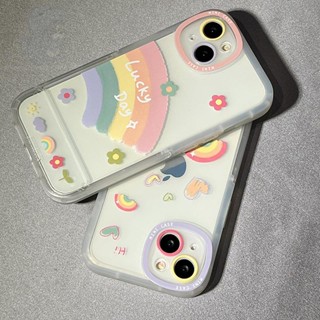 เคสโทรศัพท์มือถือ ลายดอกไม้สีรุ้ง สําหรับ Apple iPhone 14 13 12 11 pro max X XR 7 8 Plus i14 i13 i12 I11 iphone14