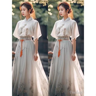 เสื้อผ้าผู้หญิง 2023 ใหม่ Chinoiserie Hanfu ผู้หญิงทุกวันสามารถสวมใส่ผู้ใหญ่ม้ากระโปรงชุดบางปรับปรุงฤดูร้อนผู้หญิง