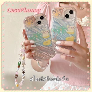 🍑CasePhoneg🍑ป้องกันการหล่น ขอบเต็ม iPhone 11 14 pro max สไตล์สร้อยข้อมือ เลเซอร์ การ์ตูน ลูกสุนัข case for iPhone 12 13