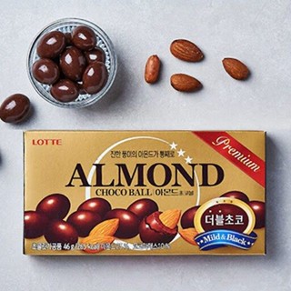 ขนมอัลมอนด์เคลือบช็อคโกแลต จากเกาหลี lotte almond choco ball 46g