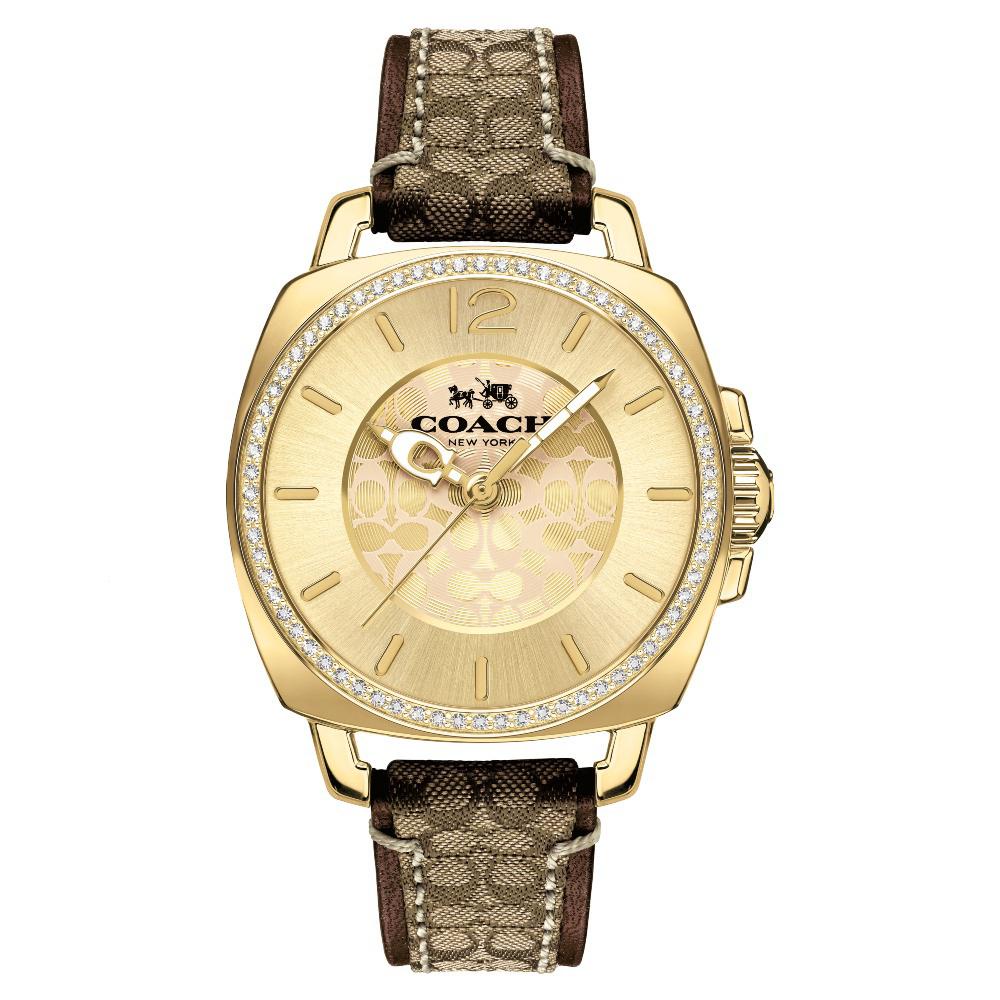 Coach boyfriend co14502509 women's brown watch