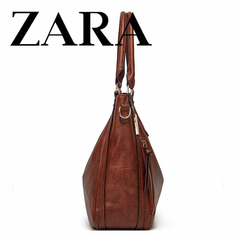 Zara กระเป๋าถือ หนังนิ่ม ทรงโท้ท ขนาดใหญ่ จุของได้เยอะ หรูหรา เข้ากับทุกการแต่งกาย แฟชั่นสําหรับสตรี