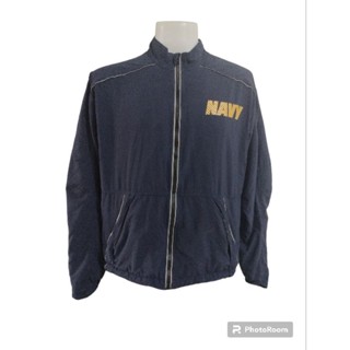 เสื้อแจ็คเก็ตแบรนด์ NAVY RUNNING JACKET Size M มือ2