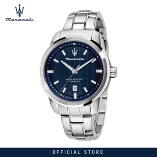 [2 Years Warranty] Maserati Successo 44mm Silver Stainless Steel Mens Quartz Watch R8853121004