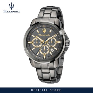 [2 Years Warranty] Maserati Successo 44mm Grey Dial Mens Chronograph Quartz Watch R8873621007