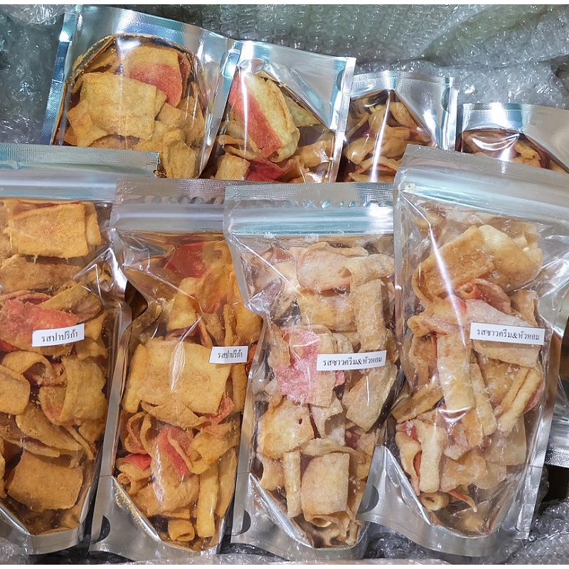 (ราคาส่ง+ไม่ติดสติ๊กเกอร์) ปูอัดแผ่นทอดกรอบ ยกลัง 40 ซอง ซองละ 40 กรัม เลือกได้ คละรสได้