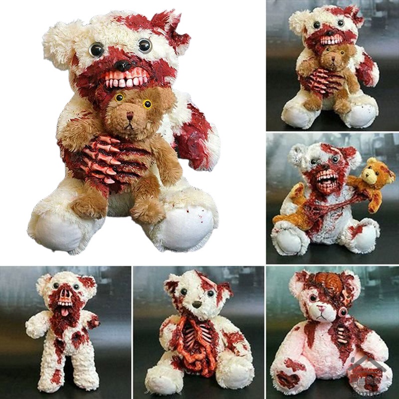 Bloody Teddy Bear Halloween Horror Theme Doll Resin Decoration Craft Resin Ornam Bloody Teddy Bear Halloween Horror Them