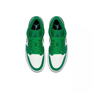 ✶AIR JORDAN 1 LOW WHITE GREENรองเท้าผ้าใบผู้ชายญิง