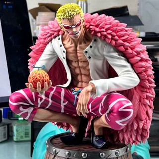 Figure One Piece [รุ่นคุณภาพสูง] ท่านั่งยองพี่ชายหมิงระเบียงป๊อปทำมือ Qiwu Haido Flamingo ตกแต่งรูปปั้นจำลองบรรจุกล่อง