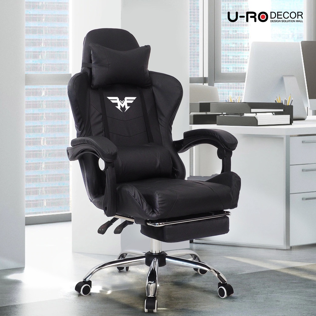 U-RO DECOR เก้าอี้เกมส์ ปรับนอนได้พร้อมที่รองขา รุ่น THE LEGEND (เดอะลีเจนด์)  มีระบบนวด เก้าอี้คอม  Gaming Chair