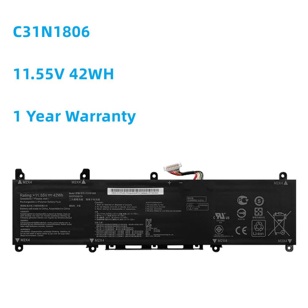 New C31N1806 3ICP5/58/57 11.55V 42WH Laptop Battery For Asus VivoBook S330UN-EY011 X330UA ADOL13F S1