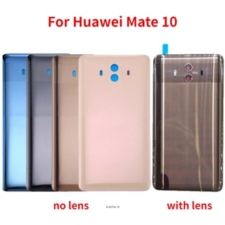 ใหม่ ฝาครอบแบตเตอรี่ด้านหลัง พร้อมกาว แบบเปลี่ยน สําหรับ Huawei Mate 10