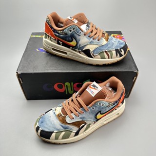 N_ike Air Max 1 Nike Half Palm Air Cushion รองเท้าวิ่ง สไตล์วินเทจ