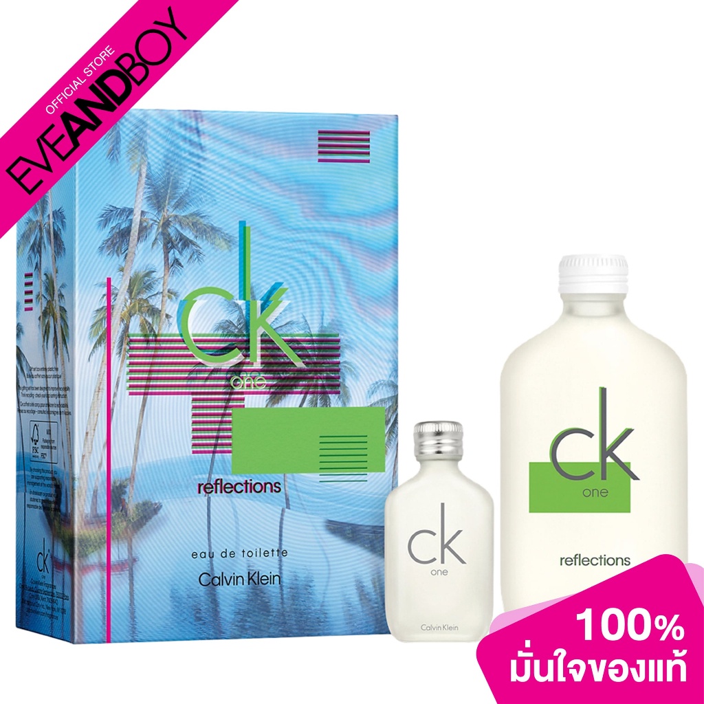 CALVIN KLEIN - CK One Reflections SPR23 EDT 100 ml. + EDT 15 ml. (2 pcs.) เซตน้ำหอม EVEANDBOY [สินค้