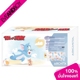 ARCHITA - Tom and Jerry Brush Set with Bag (5 pcs.) ชุดแปรงแต่งหน้า