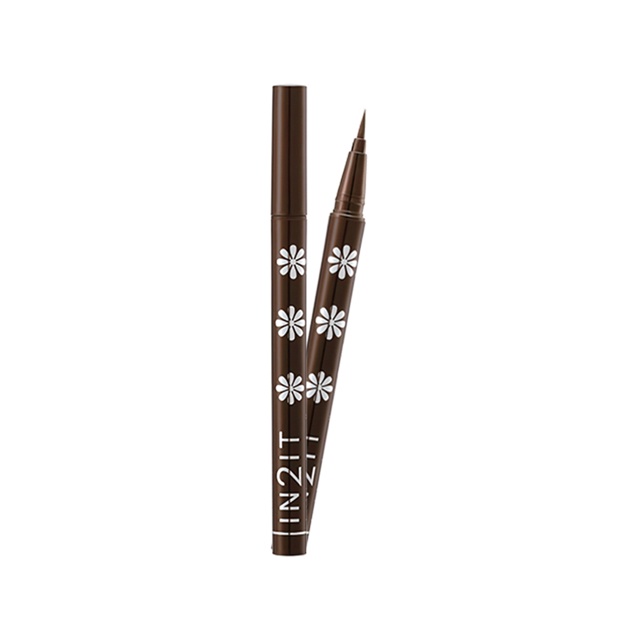 IN2IT - Hair Brush Waterproof Eyeliner Pen Dark Brown 0.55 g.