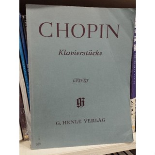 CHOPIN : KLAVIERSTUCKE (PIANO PIECES) (HENLE)9790201803180 ลดพิเศษตำนิปกยับ