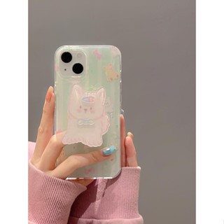 เคสโทรศัพท์มือถือ ลายลูกสุนัขน่ารัก พร้อมขาตั้ง สไตล์เกาหลี สําหรับ Apple iPhone 14 13 12 11 X XR XSMAX 6 7 8 i14 i13 i12 I11