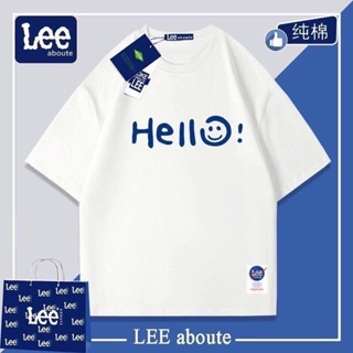 เสื้อยืดแขนสั้น LEE Outlets South China Warehouse Big Brands Discounts Special Clearance Fashionista สําหรับผู้ชาย