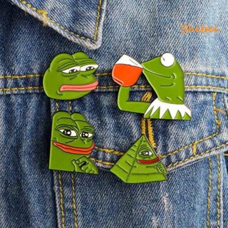 ขายดี_ เข็มกลัด รูปการ์ตูนกบ Pepe The Frog ตลก เครื่องประดับ สําหรับเสื้อผ้า