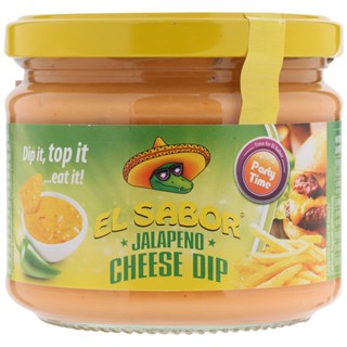 เอลซาบอลซอสพริกจาลาปิโนผสมชีส 300กรัม  /  El Sabor Jalapeno Cheese Dip 300g.