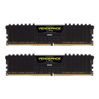 แรมสำหรับคอมพิวเตอร์ ! 16GB (8GBx2) DDR4 2666MHz RAM (หน่วยความจำ) CORSAIR VENGEANCE LPX (BLACK) (CMK16GX4M2A2666C16)