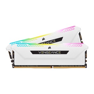 คอมพิวเตอร์ [ 16GB (8GBx2) DDR4 3200MHz RAM (หน่วยความจำ) CORSAIR VENGEANCE RGB PRO SL (WHITE) (CMH16GX4M2E3200C16W)