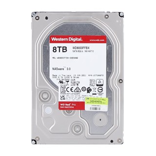 อุปกรณ์จัดเก็บข้อมูล &lt; 8 TB 3.5" HDD (ฮาร์ดดิสก์ 3.5") WD RED PRO - 7200RPM SATA3 (WD8003FFBX)