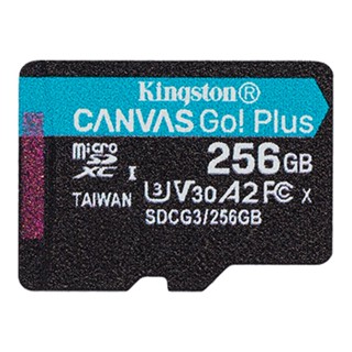 อุปกรณ์จัดเก็บข้อมูล &lt; 256 GB MICRO SD CARD (ไมโครเอสดีการ์ด) KINGSTON CANVAS GO PLUS (SDCG3/256GB)