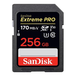 อุปกรณ์จัดเก็บข้อมูล ;; 256 GB SD CARD (เอสดีการ์ด) SANDISK EXTREME PRO SDXC CLASS 10 (SDSDXXY-256G-GN4IN)