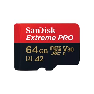 64 GB MICRO SD CARD (ไมโครเอสดีการ์ด) SANDISK EXTREME PRO MICROSDXC UHS-I CARD (SDSQXCU-064G-GN6MA)#