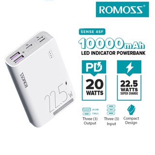 Romoss Sense 4SF 10000mAh Powerbank PD 22.5W พาวเวอร์แบงค์ แบตสํารองr